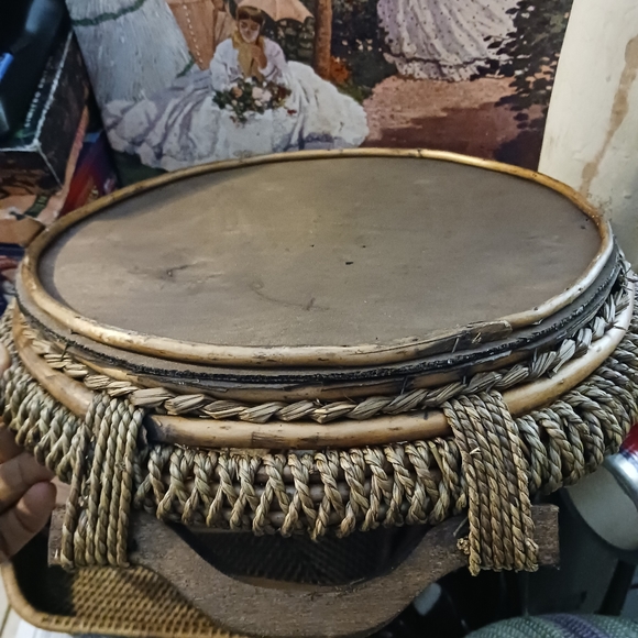 🥙Pier 1 RARE Vtg.6 Part Design Ceramic & Sea Grass Wicker Set.🥪🌮🥝 - Picture 10 of 16